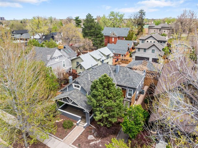 aerial view featuring a residential view