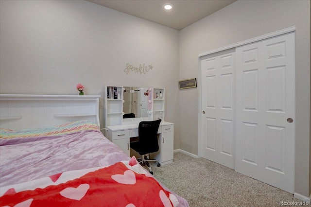 2785 Black Hawk Pl, Brighton, CO 80601 - carpeted bedroom with baseboards, recessed lighting, and a closet