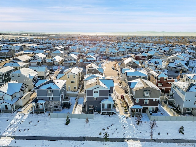 4072 N Rome St, Aurora, CO 80019 - snowy aerial view with a residential view
