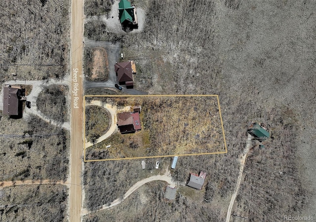 82 Sheep Ridge Rd, Fairplay, CO 80440 - aerial map of property and surrounding area featuring property boundaries highlighted