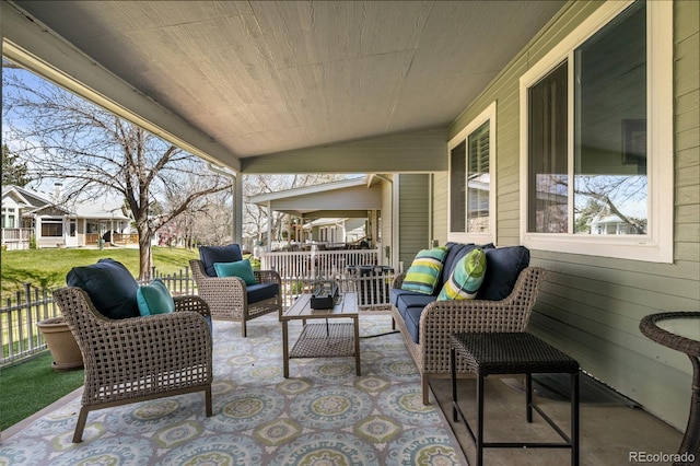 view of patio / terrace with fence
