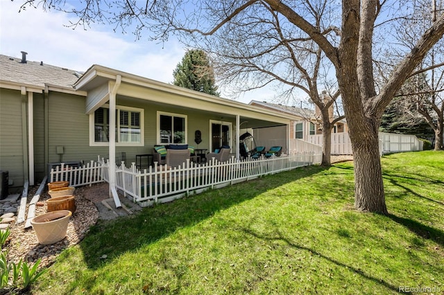 back of house with central AC unit and a patio area
