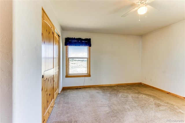 2177 County Road 341, Westcliffe, CO 81252 - spare room featuring carpet, baseboards, and ceiling fan