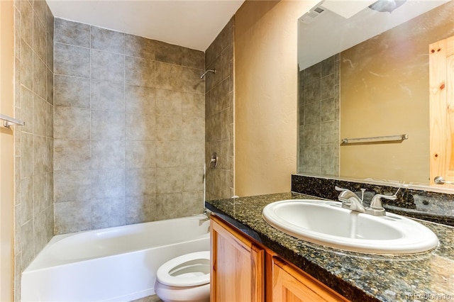 2177 County Road 341, Westcliffe, CO 81252 - full bath featuring toilet, shower / bathtub combination, and vanity
