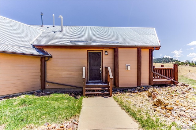 2177 County Road 341, Westcliffe, CO 81252 - doorway to property with metal roof