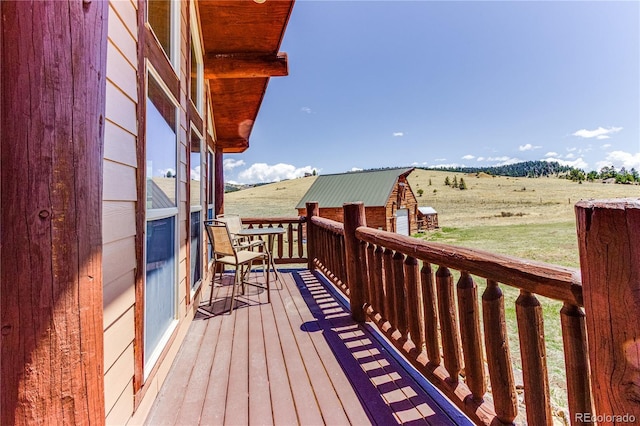 2177 County Road 341, Westcliffe, CO 81252 - wooden terrace featuring a rural view