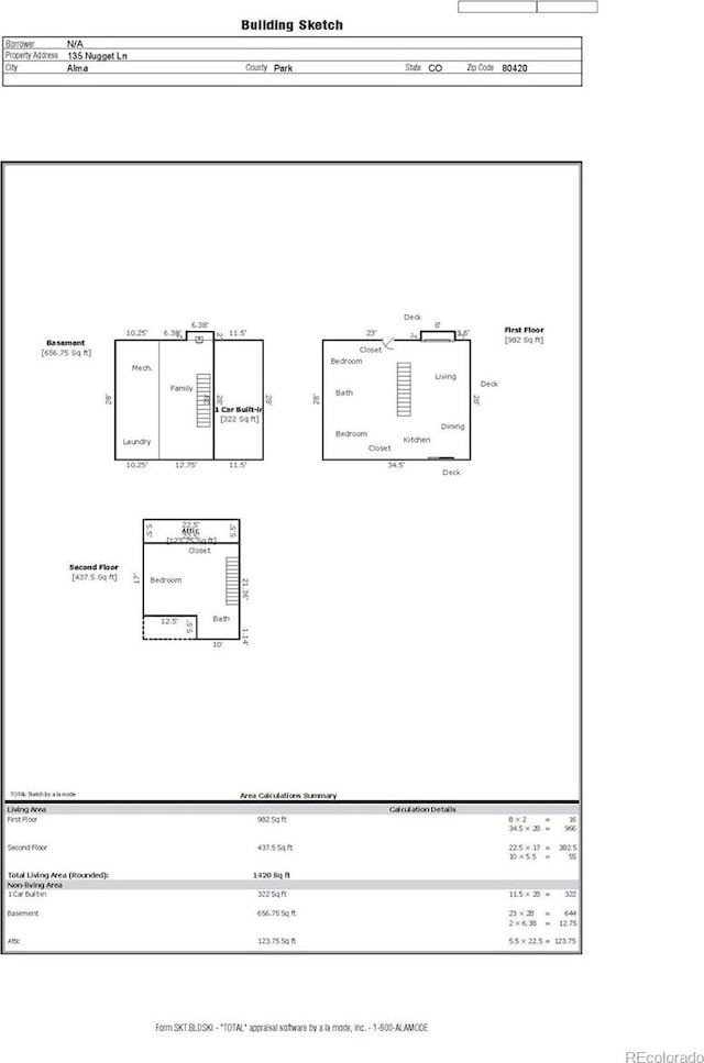 135 Nugget Ln, Alma, CO 80420 - view of home floor plan