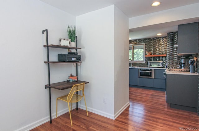 135 Nugget Ln, Alma, CO 80420 - corridor featuring dark wood-type flooring and recessed lighting