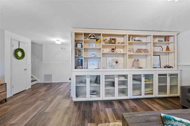 interior space featuring dark hardwood / wood-style floors