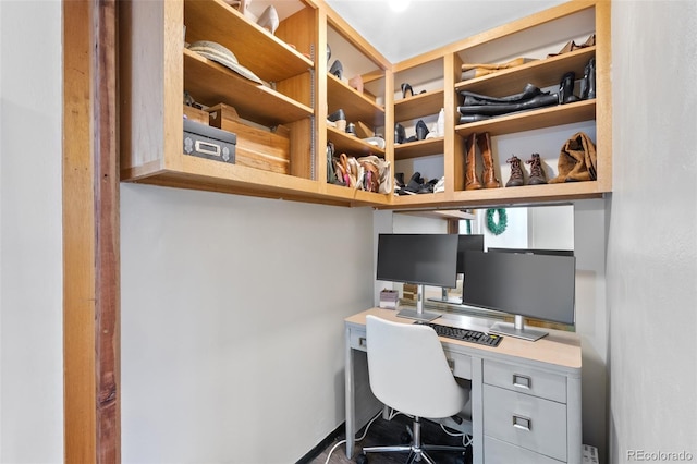 office with built in desk