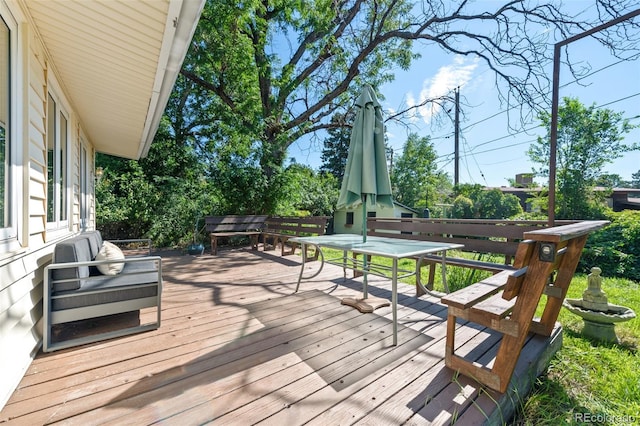 view of wooden terrace