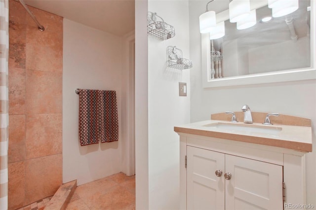 8001 W 57th Ave, Arvada, CO 80002 - bathroom with tiled shower and vanity