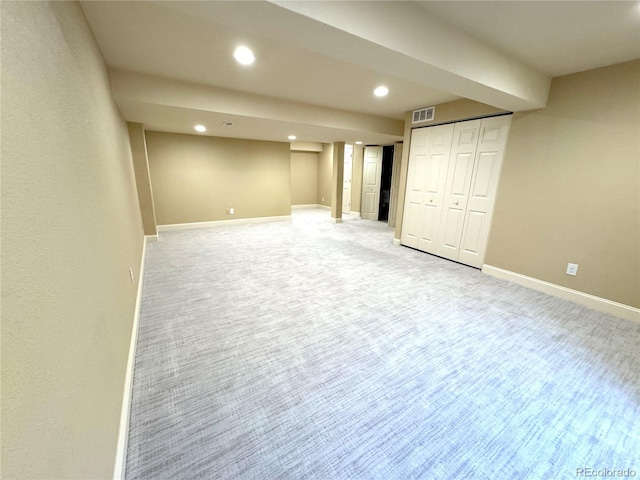 12743 W Bowles Pl, Littleton, CO 80127 - finished below grade area featuring recessed lighting and baseboards