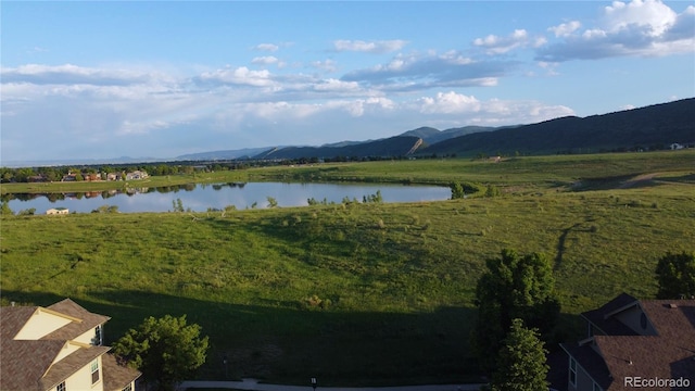 12743 W Bowles Pl, Littleton, CO 80127 - water view featuring a mountain backdrop