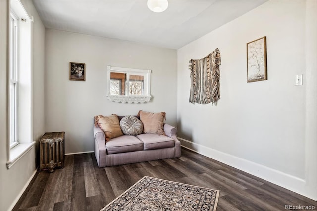 3 S Newton St, Denver, CO 80219 - living area featuring radiator and wood finished floors
