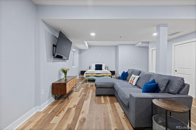 10388 Rutledge St, Parker, CO 80134 - living area with light wood-type flooring and recessed lighting