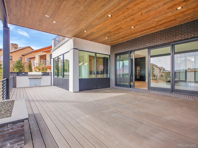 8132 Galileo Way, Littleton, CO 80125 - wooden terrace with area for grilling