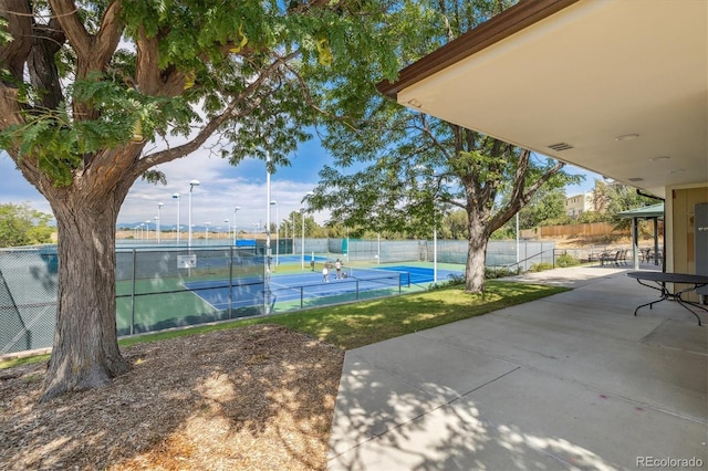 view of tennis court