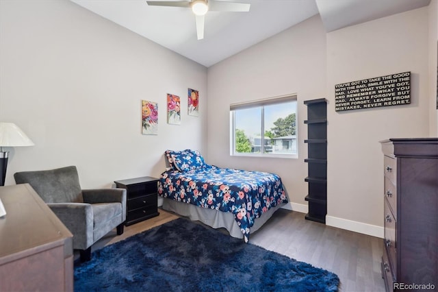 2898 W 22nd Ave, Denver, CO 80211 - bedroom featuring wood finished floors, baseboards, and ceiling fan