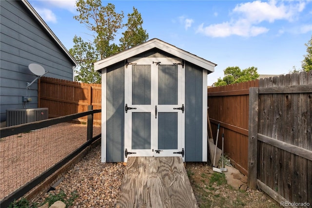 4363 E Andover Ave, Castle Rock, CO 80104 - view of shed featuring a fenced backyard