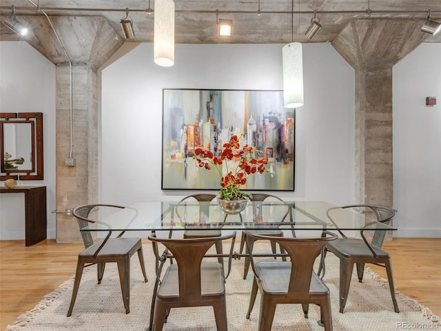 1449 Wynkoop St Unit 305, Denver, CO 80202 - dining area with wood finished floors