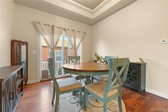 dining room featuring dark hardwood / wood-style floors