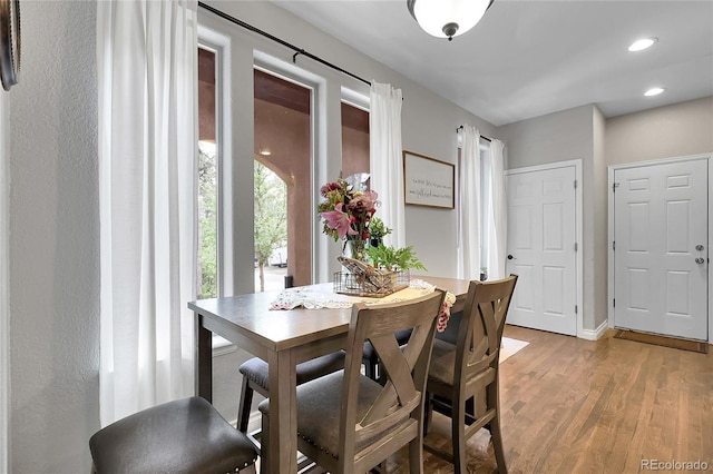 171 Columbine St, Larkspur, CO 80118 - dining room featuring light wood-style flooring and recessed lighting