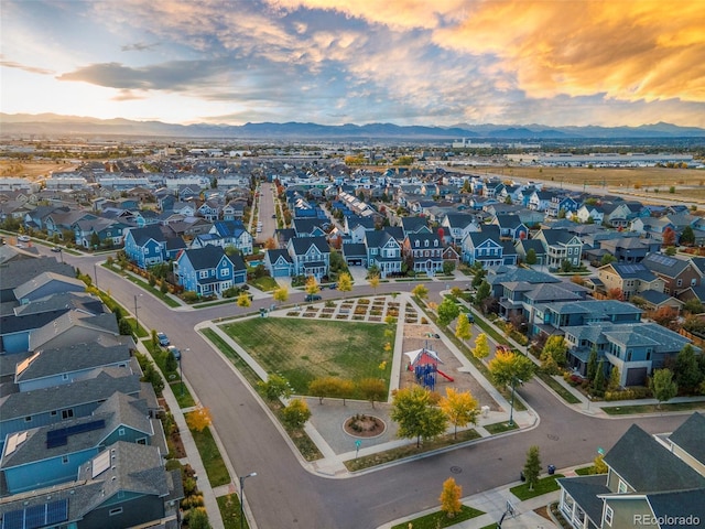 5511 Wabash St, Denver, CO 80238 - aerial view of residential area featuring a mountainous background