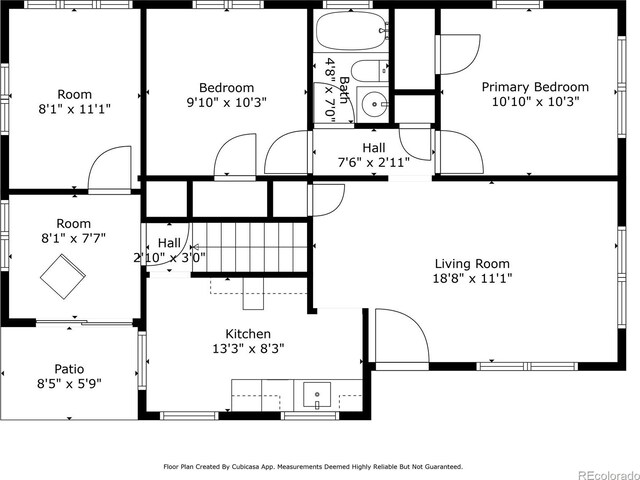 1665 S Madison St, Denver, CO 80210 - view of home floor plan