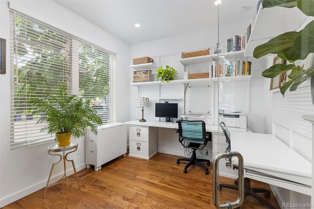 3932 Utica St, Denver, CO 80212 - office with light wood-type flooring and recessed lighting