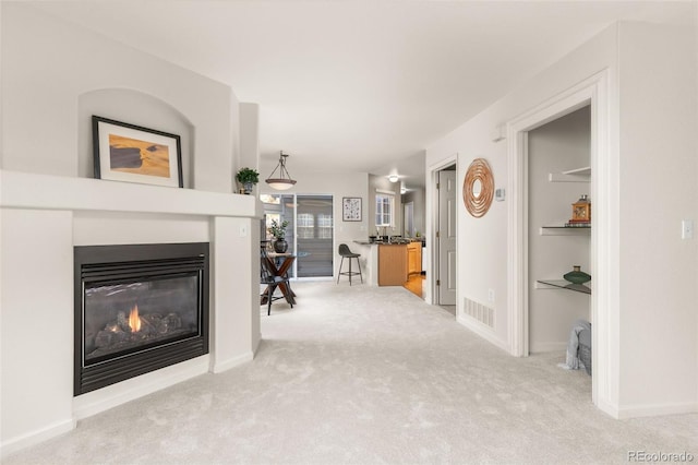 view of carpeted living room