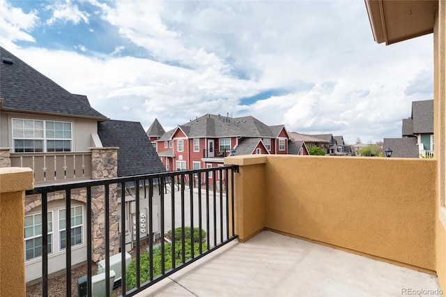 balcony with a residential view