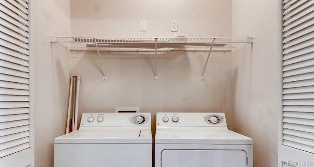 laundry area with washer and dryer