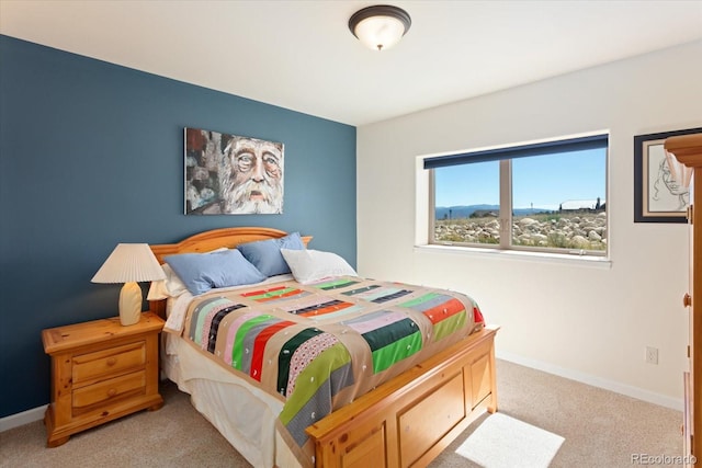 view of carpeted bedroom