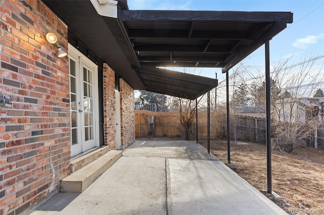 view of patio / terrace with french doors