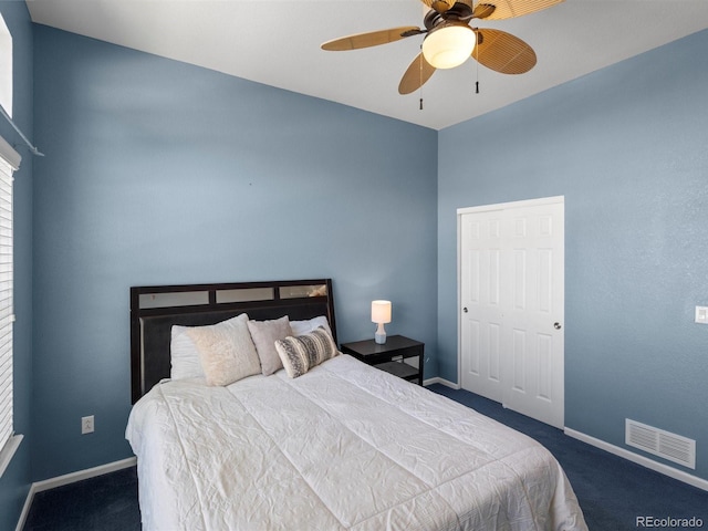 3853 S Malta St, Aurora, CO 80013 - bedroom featuring carpet, baseboards, and a ceiling fan