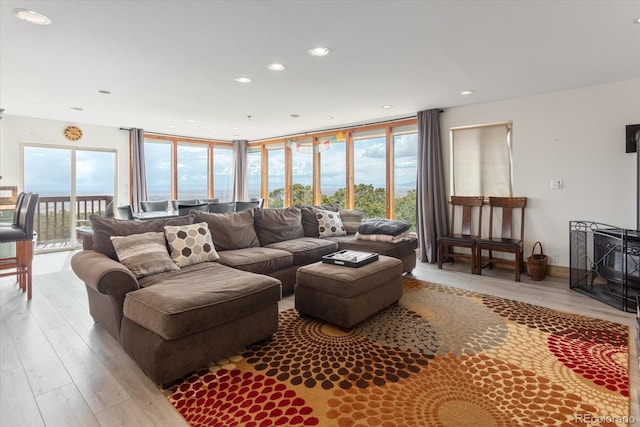 4236 Tranquil Way, Crestone, CO 81131 - living area with recessed lighting and light wood finished floors