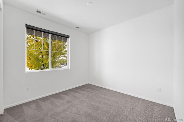 view of carpeted spare room