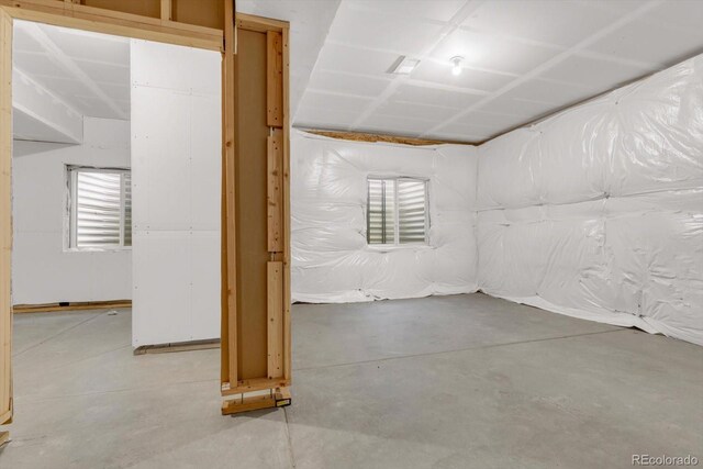 view of basement