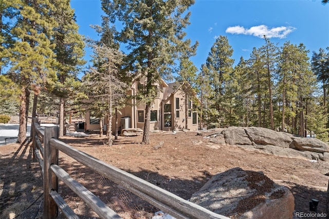 view of front of home with stucco siding
