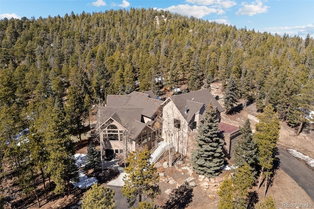 aerial view with a view of trees
