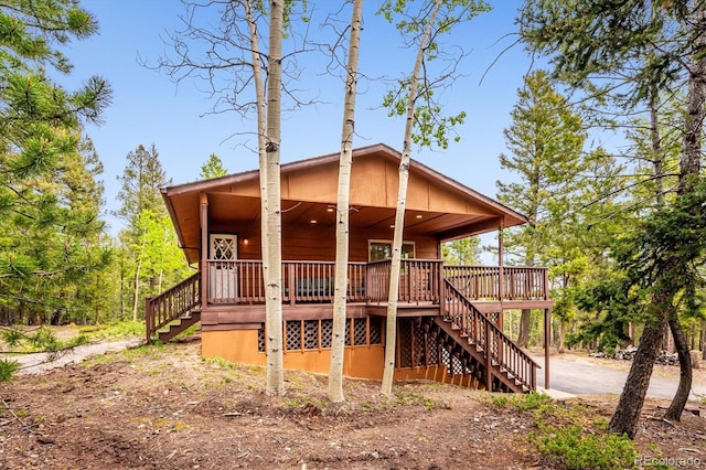 11457 Nancys Dr, Conifer, CO 80433 - view of front of property featuring stairway and a porch