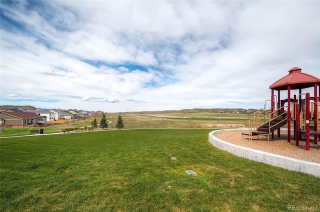 view of yard with playground community