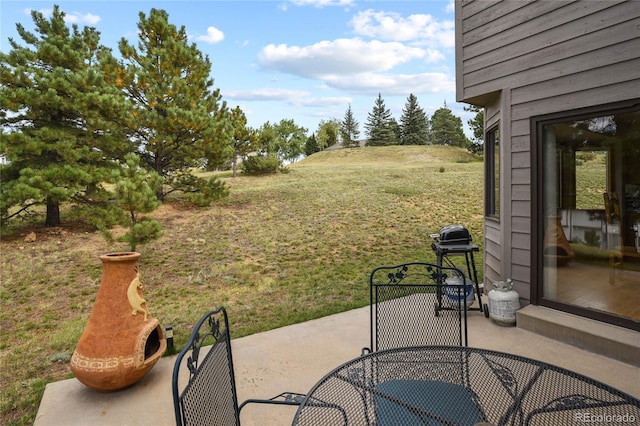 view of patio / terrace with area for grilling