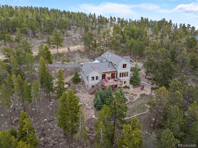 1055 Divide View Dr, Golden, CO 80403 - bird's eye view featuring a view of trees
