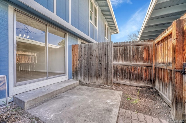 view of patio with fence