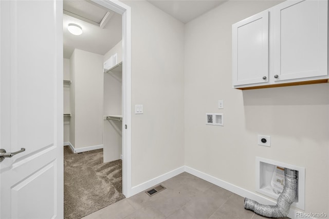 8772 S Sicily Ct, Aurora, CO 80016 - laundry room featuring cabinet space, electric dryer hookup, attic access, and washer hookup
