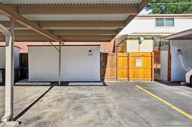 view of patio featuring a carport