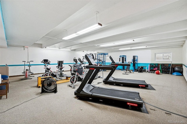 view of exercise room