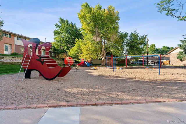 view of jungle gym